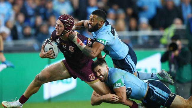 Kalyn Ponga nearly stole the game for Queensland in his Origin debut.  (Photo by Mark Nolan/Getty Images)