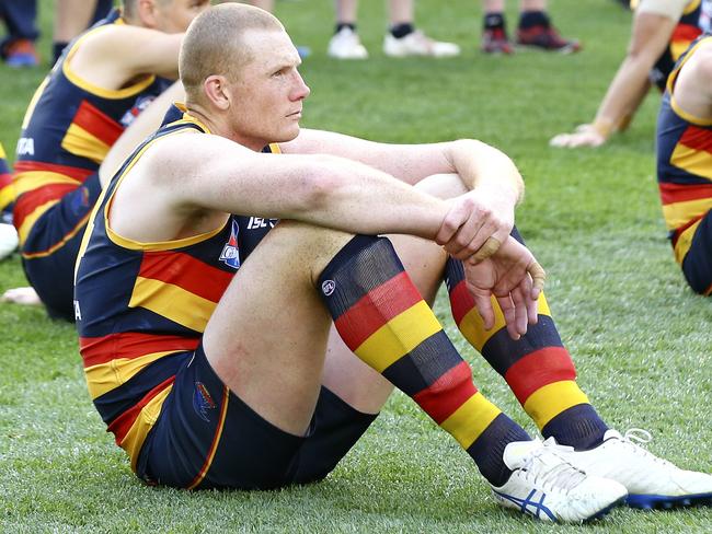 AFL - Grand Final - Adelaide Crows v Richmond Tigers at the MCG. Sam Jacobs watches medal presentation. Picture Sarah Reed