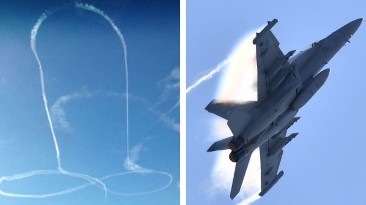 US Navy pilots draw massive sky penis with EA18G Growler jet NT News