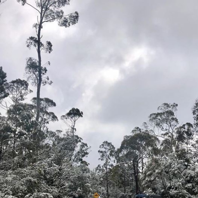 Snow in Cradle Mountain. Picture: @wildernessvillage