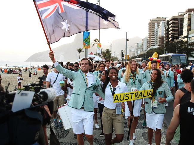 Rower Will Lockwood led the celebrations down by the beach.