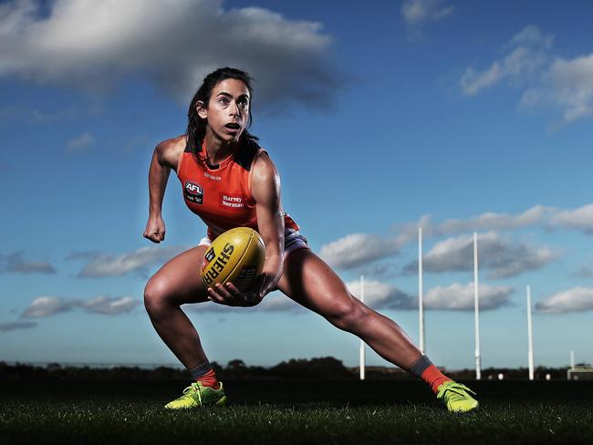 AFLW player Amanda Farrugia plays for the GWS Giants. Picture: Phil Hillyard