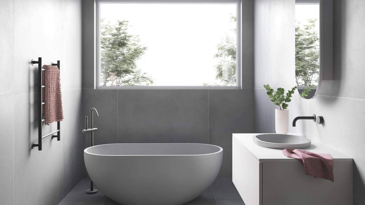 Touchless taps, heated towel rails and LED mirrors with built-in bluetooth.