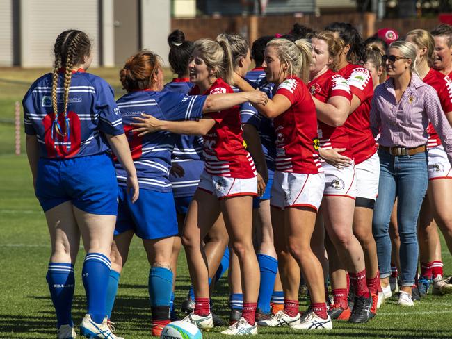 USQ Saints vs St George Filly Frillies. Emilee Cherry Cup Women's 7s Final. Saturday. 3rd Oct 2020