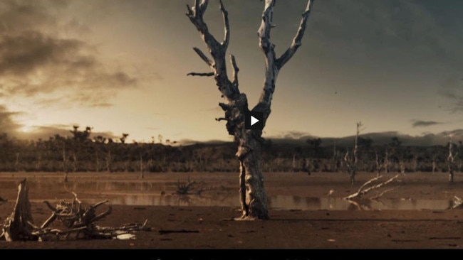 It took Federal Water Minister Tanya Plibersek's water bureaucrats four months before finally admitting this bleak image in their $12 million Murray Darling Basin advertising campaign was a fake.