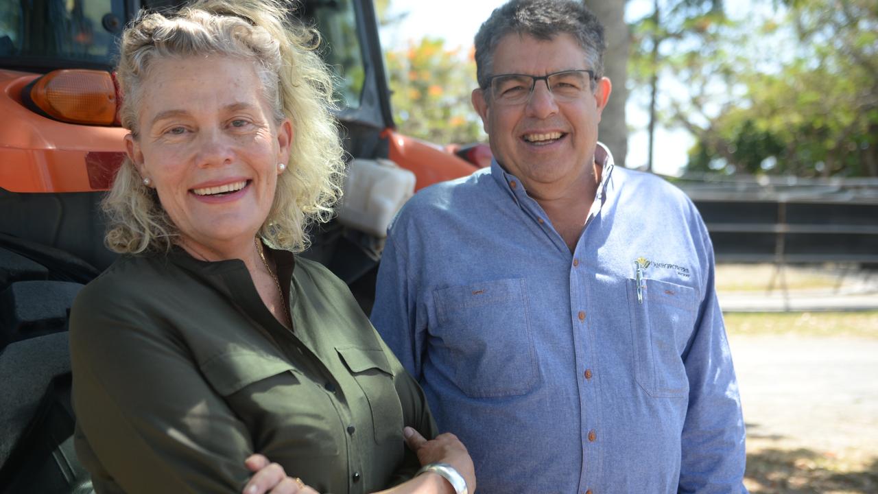 National Farmers' Federation president Fiona Simson and Canegrowers Mackay chairman Kevin Borg before the annual general meeting at Mackay Turf Club, Ooralea. Photo: Zizi Averill