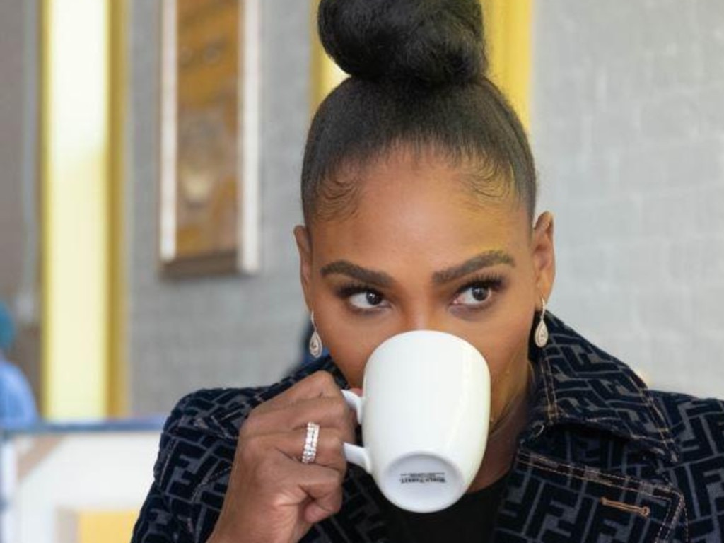 Serena Williams posted a cryptic photo to Twitter suggesting that she was enjoying the royal gossip. Picture: Twitter