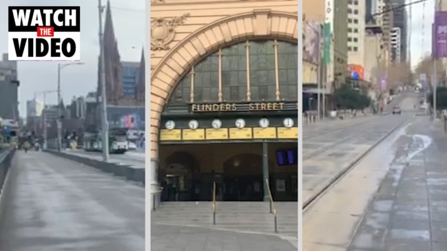 The empty streets of Melbourne