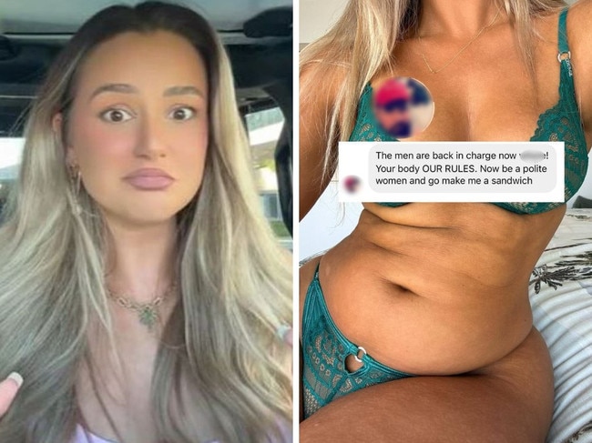 Vile texts to influencer following election. Picture: Instagram/@karinairby