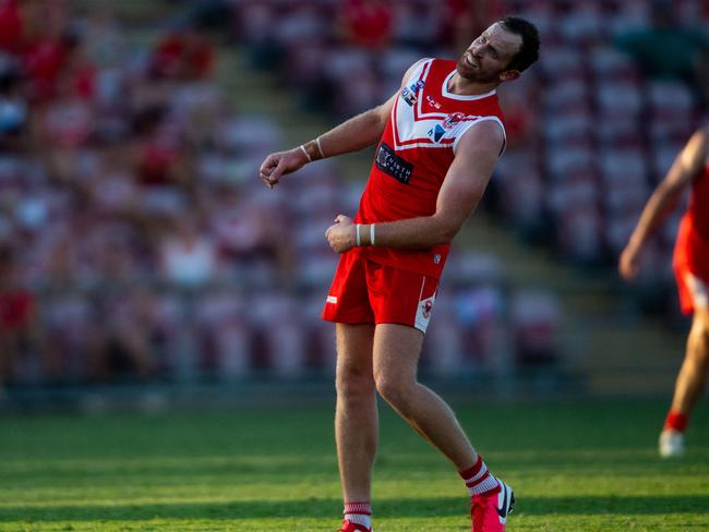 Waratah’s Michael Newton will make his return to the side against Tiwi. Picture: Che Chorley