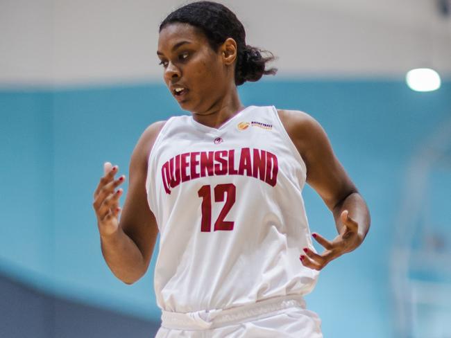 Queensland player Teyahna Bond during the Under-20 National Championships in Ballarat. Picture: Taylor Earnshaw