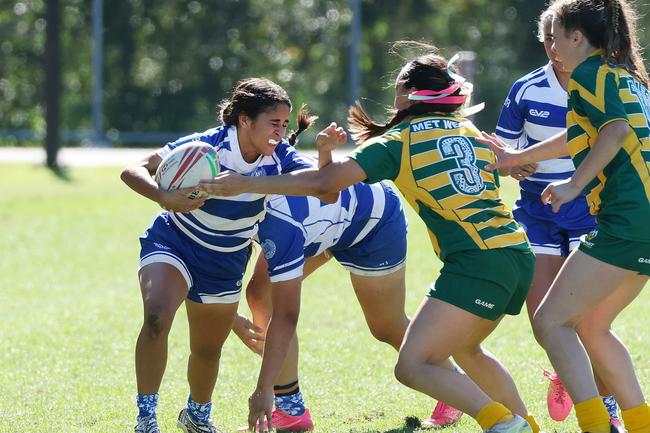 Girls rugby 7s schoolgirls state championship, Ballymore Stadium, Herston. Picture: Liam Kidston