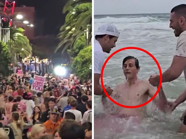 A teen being baptised on The Gold Coast. Picture: TikTok/Pat Steele