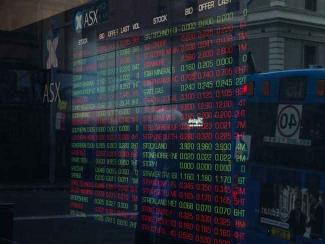 SYDNEY, AUSTRALIA - NEWSWIRE PHOTOS June 06 2022:  A general view of the digital boards at the ASX in Sydney. Picture NCA Newswire/ Gaye Gerard.
