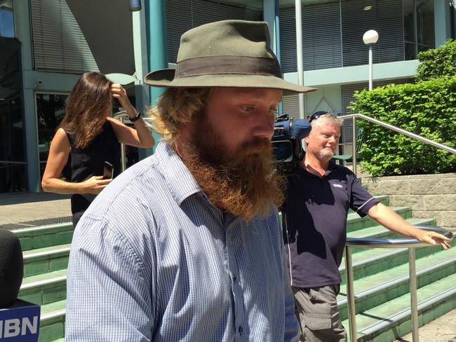 Kayden Lawson, 22, of Killarney Vale, leaving Gosford District Court, received a non-parole sentence of two-and-a-half years..