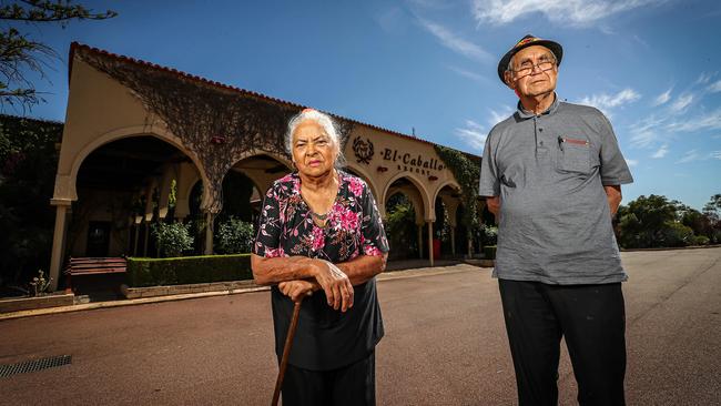 Noongar elders Mingli McGlade and Ben Taylor questioned the use of trust to buy El Caballo Resort. Picture: Colin Murty/The Australian