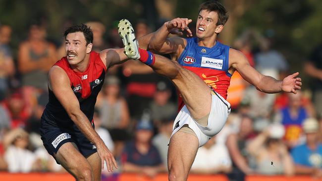 Jarryd Lyons snaps his fourth goal. Picture: Michael Klein