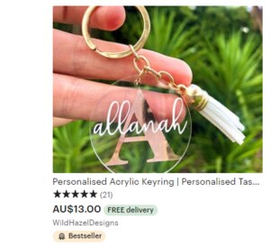 She shot to the top of the Etsy bestseller list when she launched the business in late February, and has remained there ever since. Picture: Supplied