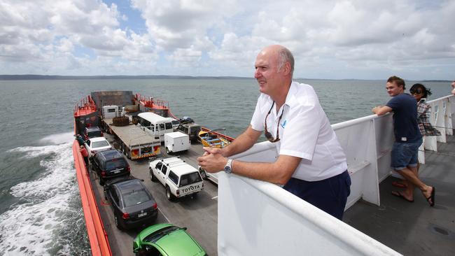 The MV Moongalba on its way to Stradbroke Island. Picture: Peter Wallis