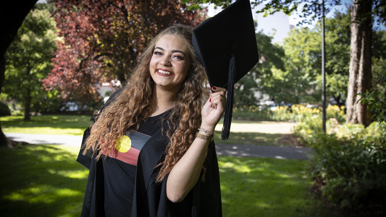 Naarah Barnes is graduating from UTAS with a Bachelor of Music. Picture: LUKE BOWDEN