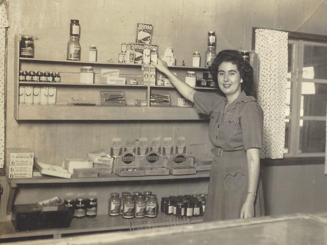 Wasbie Elsa Hatfield (nee Dickson) in the canteen.