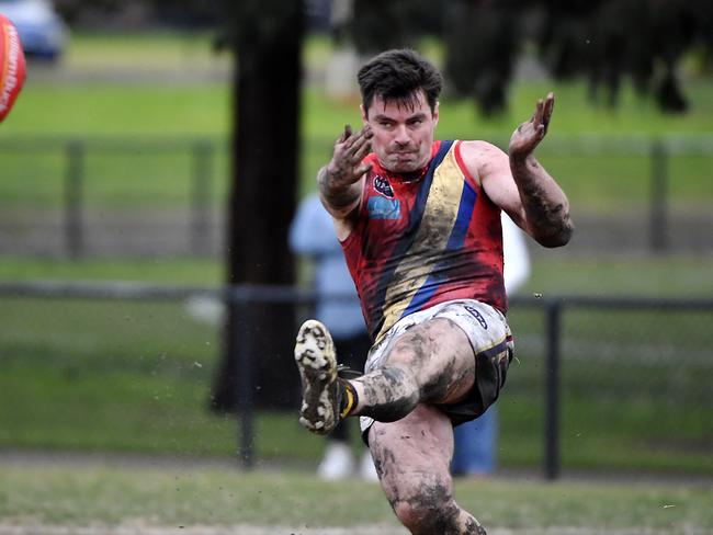 VAFA: Premier B Senior MenÃ¢â¬â¢s, Round 12. Old Haileybury SM v St Bedes / Mentone Tigers SM at Princes Park, Caulfield South, Saturday 20th July 2024. Josh Cowan VC. Photo: Andrew Batsch