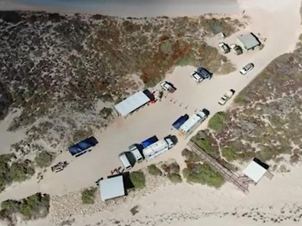 WA Police drone footage of the campground where Cleo went missing. Picture: WA Police