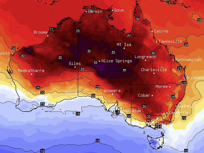 Temperatures are set to soar across the country over Sunday, while parts of Queensland brace for severe thunderstorms.