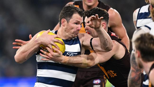 Patrick Dangerfield was strong early for the Cats. Picture: Daniel Pockett/Getty Images.