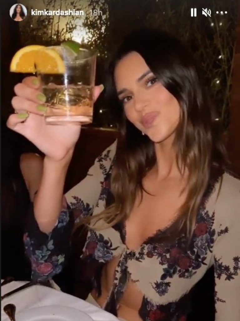 Bottoms up. Picture: kimkardashian/Instagram