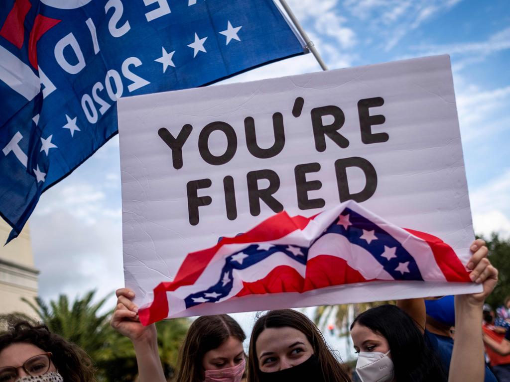 Since the election, supporters of US President-elect Joe Biden and Donald Trump have taken to the streets to voice their stance over the results. Picture: Ricardo Arduengo/AFP.