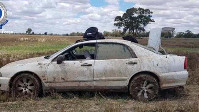 The car Couley was caught near. Picture: NSW Police