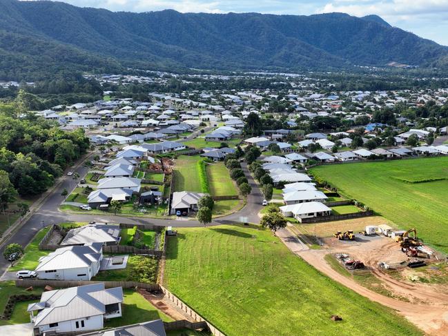 New homes and house lots under construction at Sugarworld Estate, a new housing development at Edmonton, south of Cairns. The Cairns southern growth corridor has seen a large increase in home building as well as a growth in infrastructure projects. Picture: Brendan Radke
