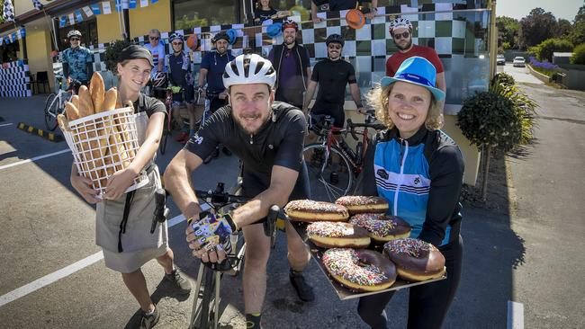 The Lobethal Bakery is known for its community spirit and is often seen cheering on local events, including the Tour Downunder. Picture: Roy VanDerVegt.