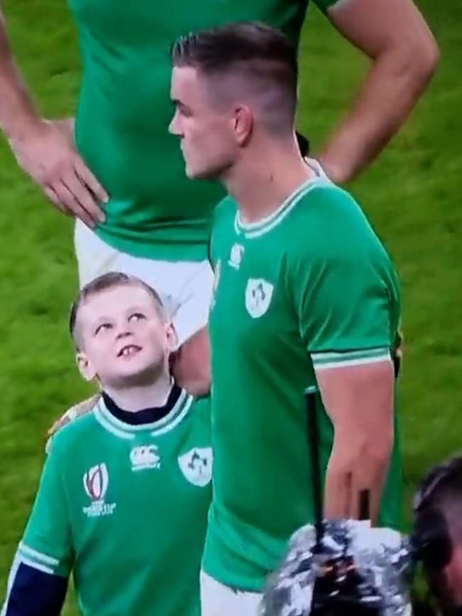 Johnny Sexton's son melted the hearts of rugby fans everywhere.