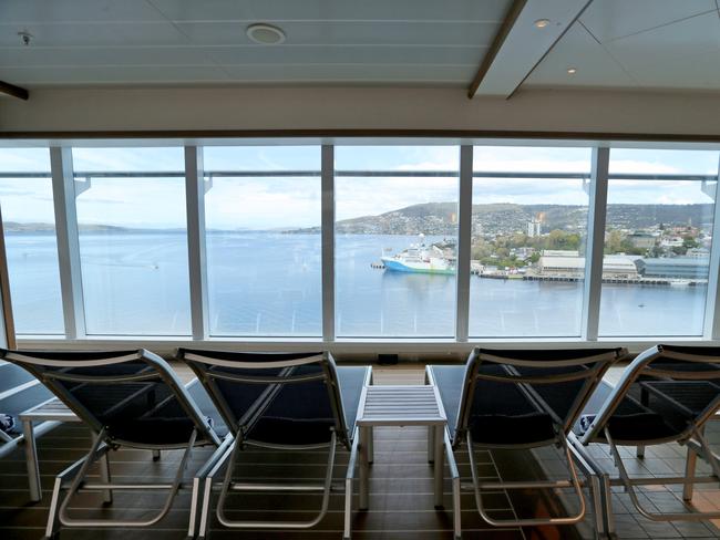 A sneak peak inside the cruise ship Majestic Princess, which docked in Hobart on Sunday. Picture: PATRICK GEE
