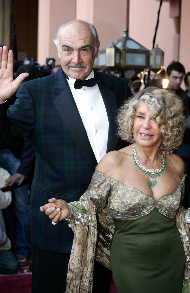 Sean Connery and Micheline Roquebrune were married for 45 years after meeting at a golf tournament in the 70s. Picture: AFP.