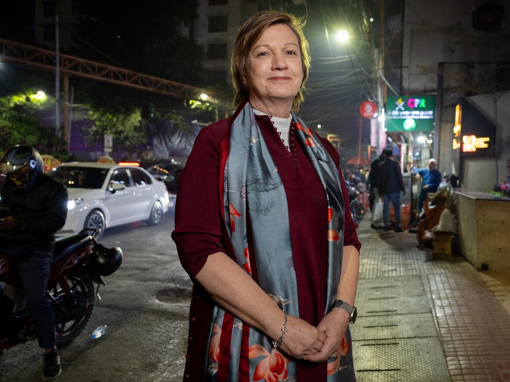 UNICEF representative Bangladesh Rana Flowers originally from Newcastle NSW pictured on the street of Dhaka. Picture: Jason Edwards