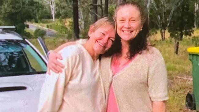 Kathleen Folbigg hugs Tracy Chapman after her release on Monday. Picture: 7 News