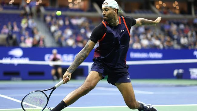 Nick Kyrgios was never able to get in front in the match. Picture: Getty Images