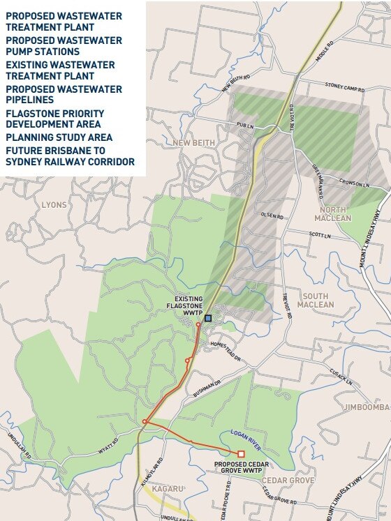 Plans to cope with the population growth at places including Greater Flagstone.