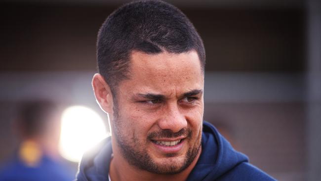 Jarryd Hayne at the Parramatta Eels interview session at the Old Saleyards Reserve training ground. Picture. Phil Hillyard