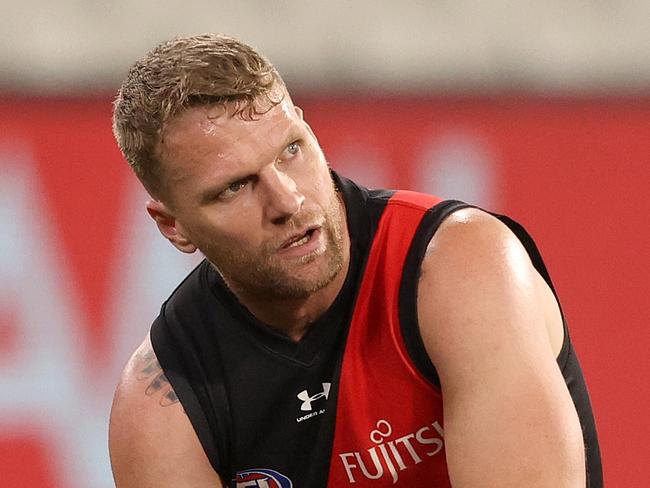 MELBOURNE, AUSTRALIA - AUGUST 01: Jake Stringer of the Bombers looks on at the final siren during the round 20 AFL match between Essendon Bombers and Sydney Swans at Melbourne Cricket Ground on August 01, 2021 in Melbourne, Australia. (Photo by Jonathan DiMaggio/AFL Photos/via Getty Images)