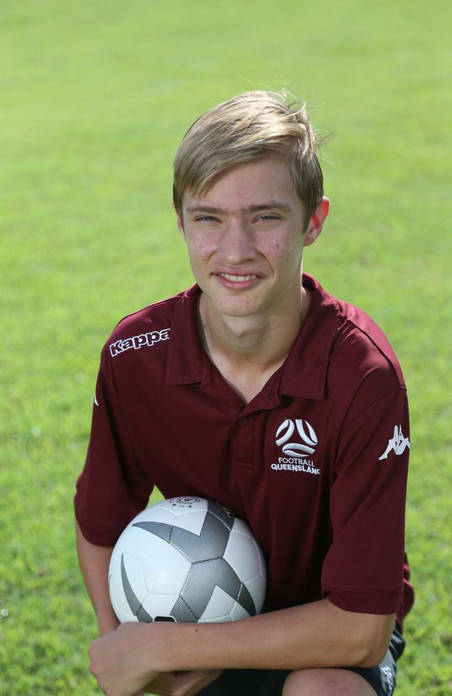 Thomas Waddingham, pictured at aged 14, has come a long way from his junior football days.