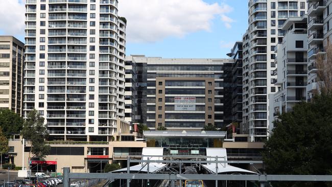 A photo of the residential units above The Forum.