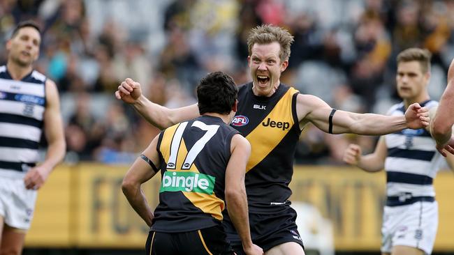 Jack Riewoldt has hit back at reports he should be traded. Picture: Wayne Ludbey