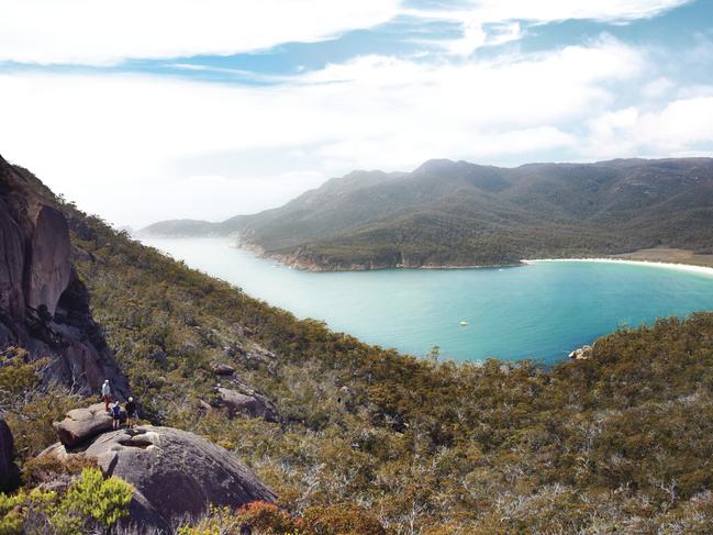 Hit the road to Tasmania’s famous Wineglass Bay.