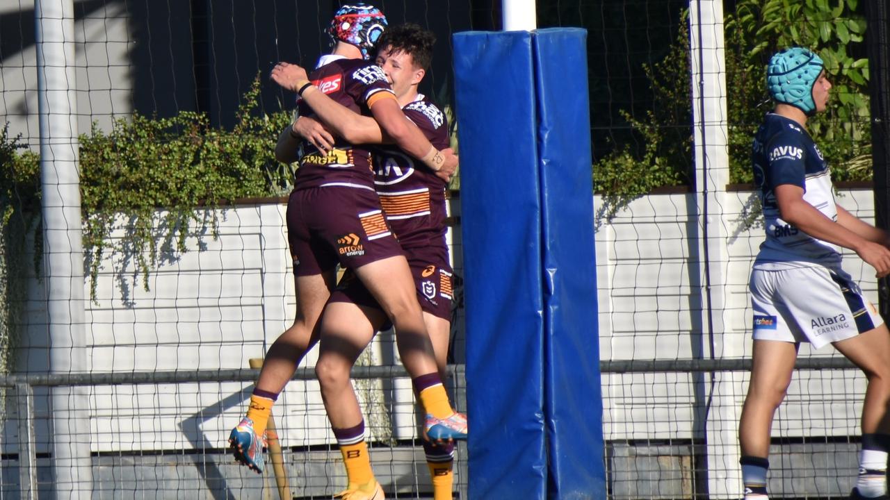 North Queensland Cowboys, Brisbane Broncos under-16 teams face off at Rockhampton's Browne Park on October 2, 2021.