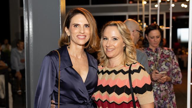 Helen Cole and Iorella Paterson at the year 12 St Hilda formal. Photo: Celeste Humphrey