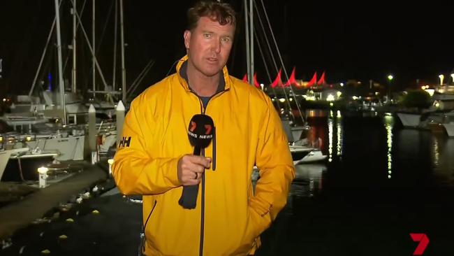 Channel 7 weatherman Paul Burt gives his final report for the network, telling viewers ‘that's what happens when you’re sacked’.